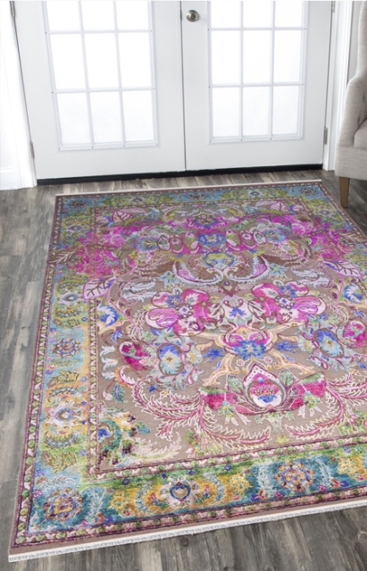 Floral design carpet
